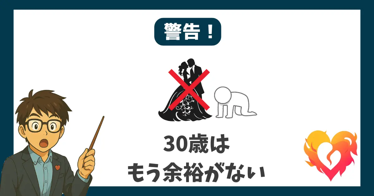 警告！ 30歳はもう余裕がない...
